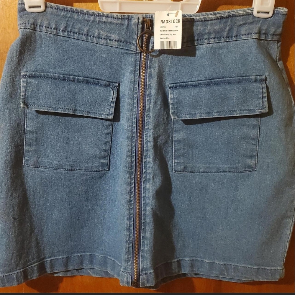 Derek Heart Classic Blue Mini Skirt